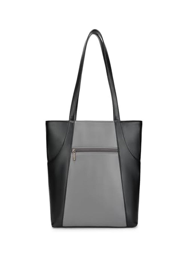 Fastrack Twintone Tote | Black & Grey Women’S Bag | Spacious Tote with Zipper Closure & Multiple Utility Pockets | 14" Laptop Compatible - Image 5